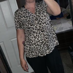 Animal print blouse
